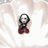 Entertaining Spooky And Brooch Featuring Iconic Jigsaw Clown In Dark Metal Perfect For Halloween Costumes And Personal Accessori