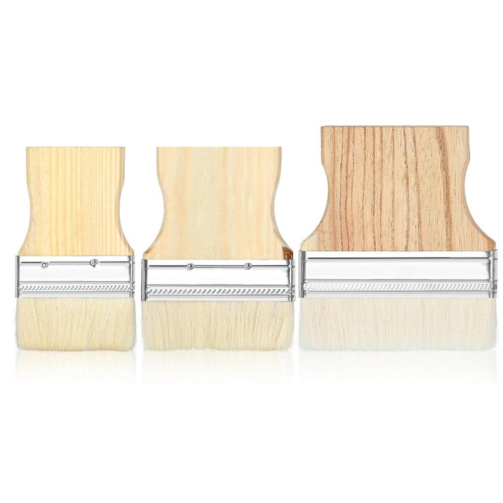 

3 pcs 3/4/5 Inch Flat Paddle Paint Brush Set for Oil and Acrylic Paints