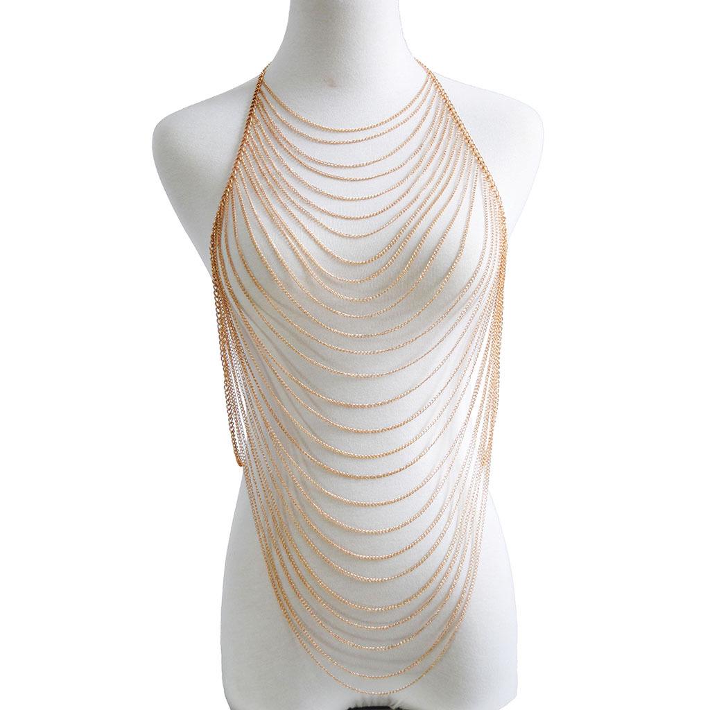 

Европейский и американский уличный стиль многослойная кисточка боди-цепочка