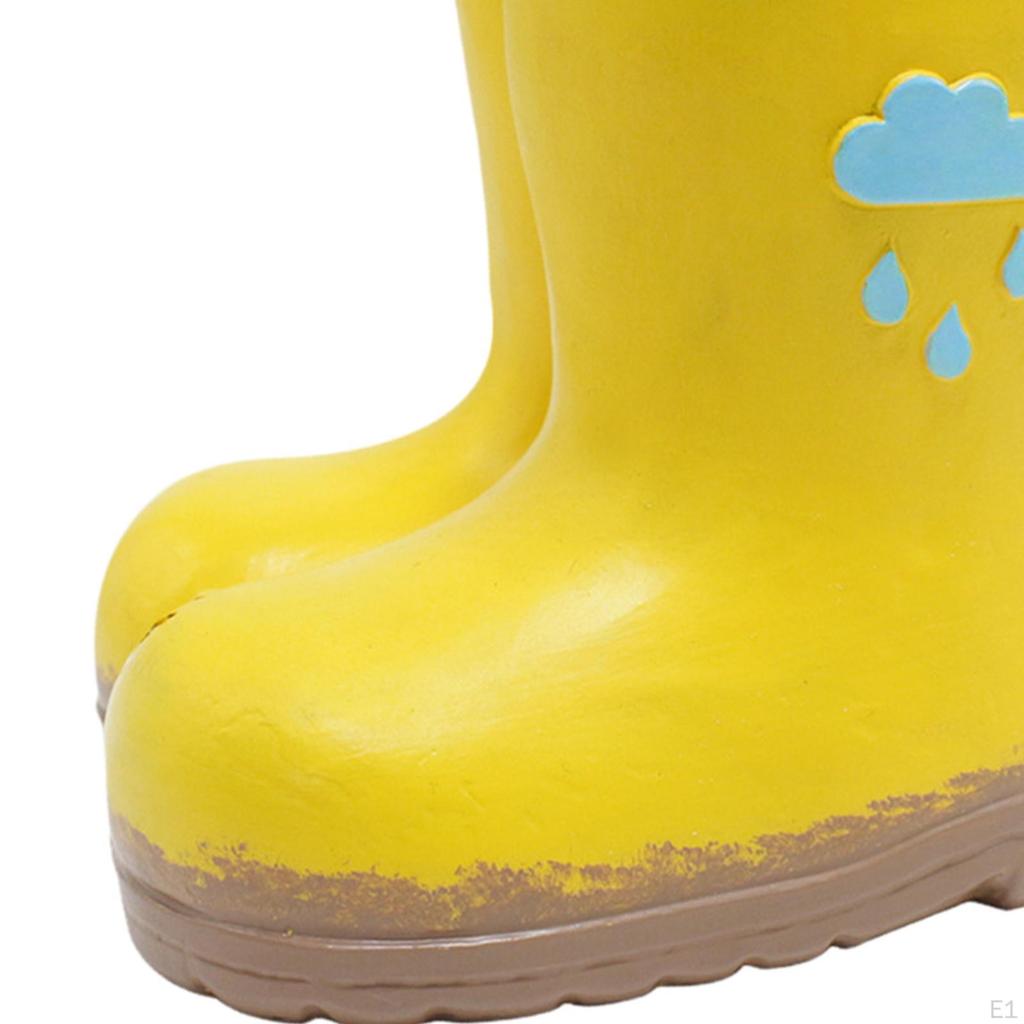 Rain Boots Figurine Flower Pot Tabletop Ornament Resin Decorative Statue Flowerpot for Indoor