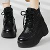 Fashion GKTINOO 2025 New Design Summer Women Boots Genuine Cow Leather Hollow Out Height Increasing 7cm Wedges Heel Platform Ankle Boots
