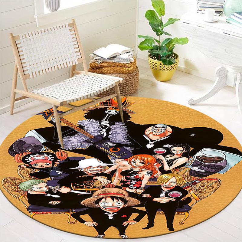 One Piece Round Area Rug Carpet Rug For Living Room Bedroom Sofa Playroom Decor Nonslip Floor Mat