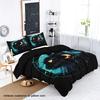 3-piece Halloween Black Cat Pattern Printed Down Duvet Cover (1 Piece Set+2 Pillowcases, No Core) Bedding Set