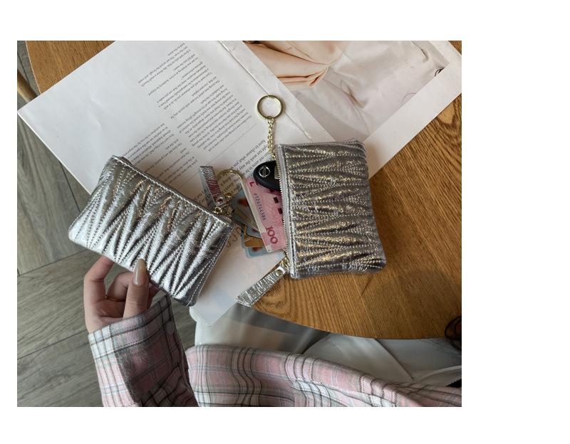 Embroidered Cowhide Leather Coin Purse & Card Holder with Zipper – Women's Key & Lipstick Storage Handbag.