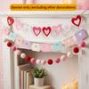 Neue Rot-Rosa Herz Filzblumen-Girlande Banner Für Valentinstag Hochzeit Verlobung Party Dekoration Und Heimdekoration