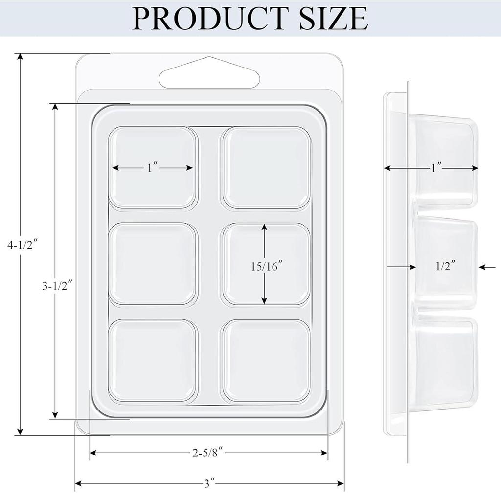 Candle Making Clear Plastic Clamshell Moulds DIY Mold for Handmade Candles and Chocolates for Home Decoration