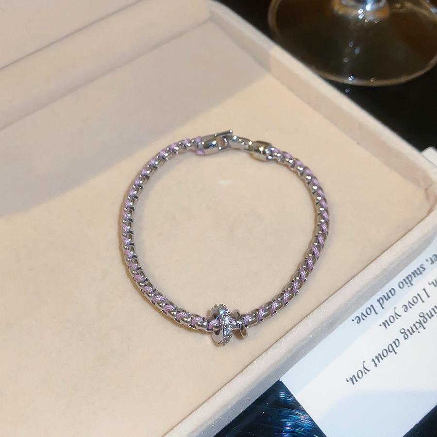 Elegant Zirconia Flower Bracelet: Luxurious Five-Petal Rope Design for Women