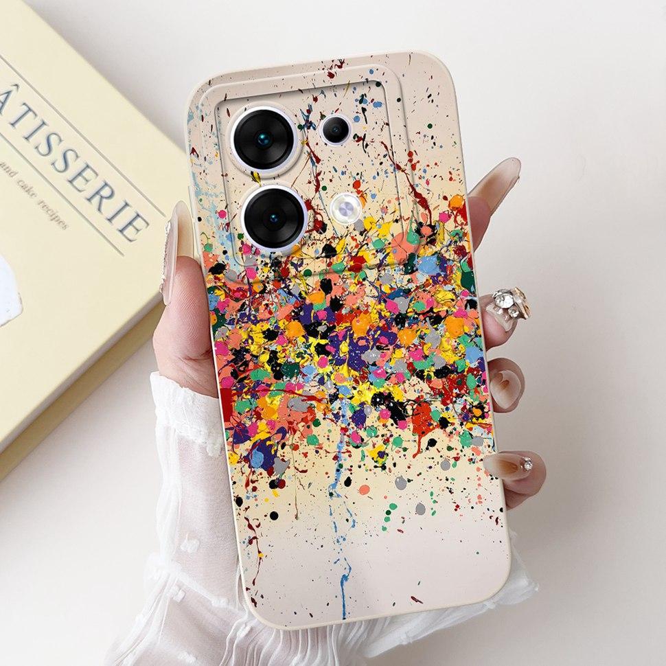 Stilvolle Blumenbemalte Hülle Für Infinix Zero 30 X6731 Case Weiche Silikon Handyhülle Für Infinix Zero 30 Zero30 5G Rückseite