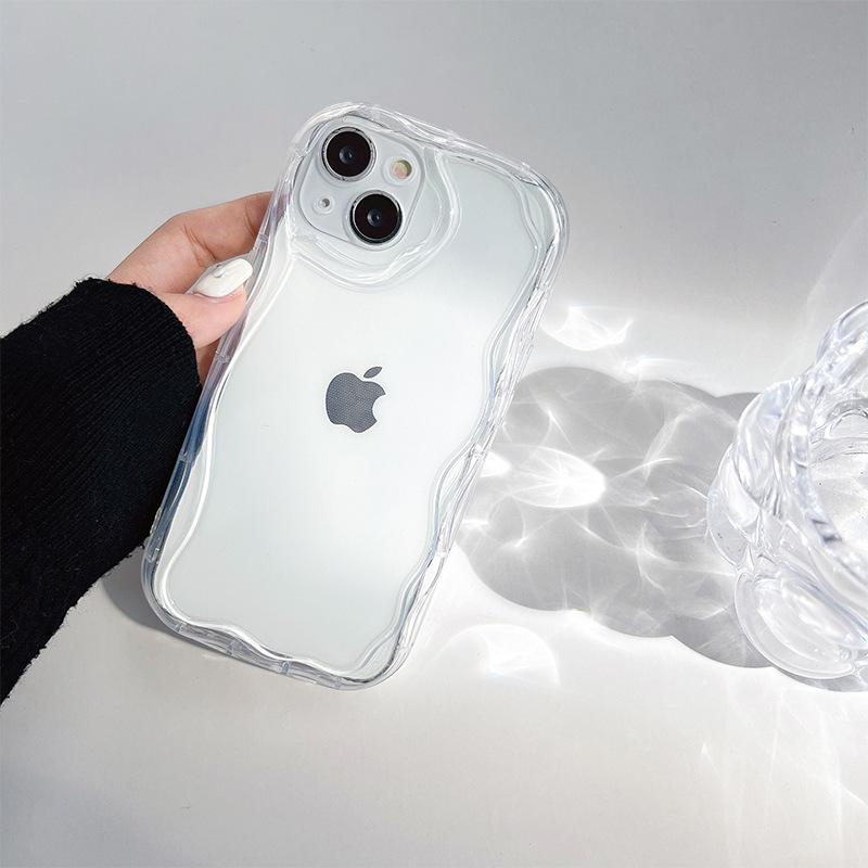 

For Apple 17Promax Transparent Simple Mobile Phone Case All-inclusive Anti-fall for IPhone16 Fine Hole Silicone 13 Thickened For iPhone 17Promax
