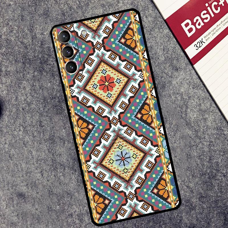 Ukrainian Pattern Case For Samsung Galaxy S24 S26 Ultra S10 S20 S21 S22 S23 Plus S25 FE S25 Ultra Cover Coque