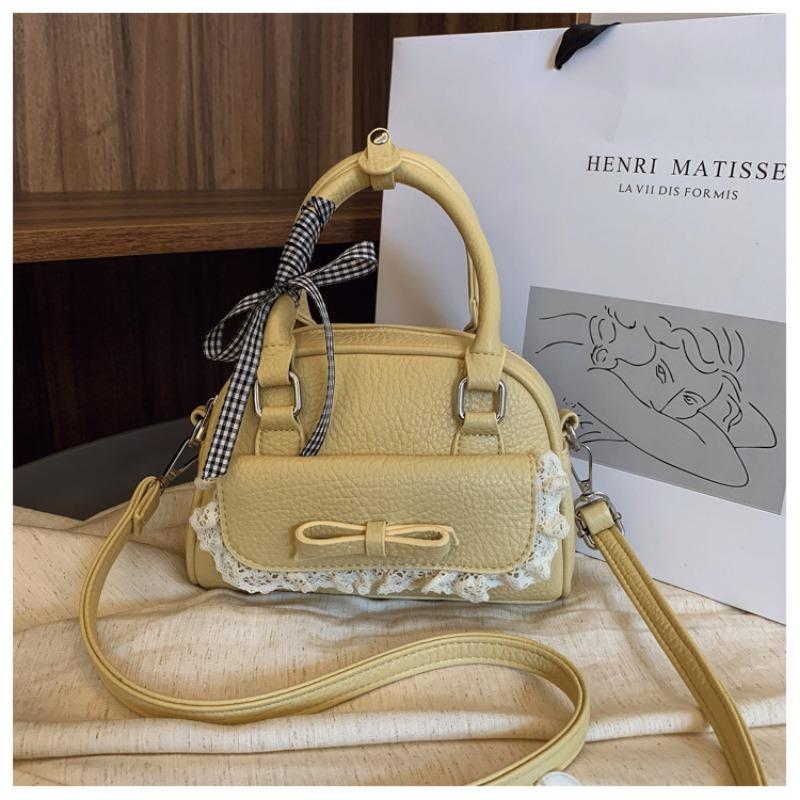 

Summer portable pillow bag women s new trendy bow shell bag versatile shoulder messenger bag жёлтый