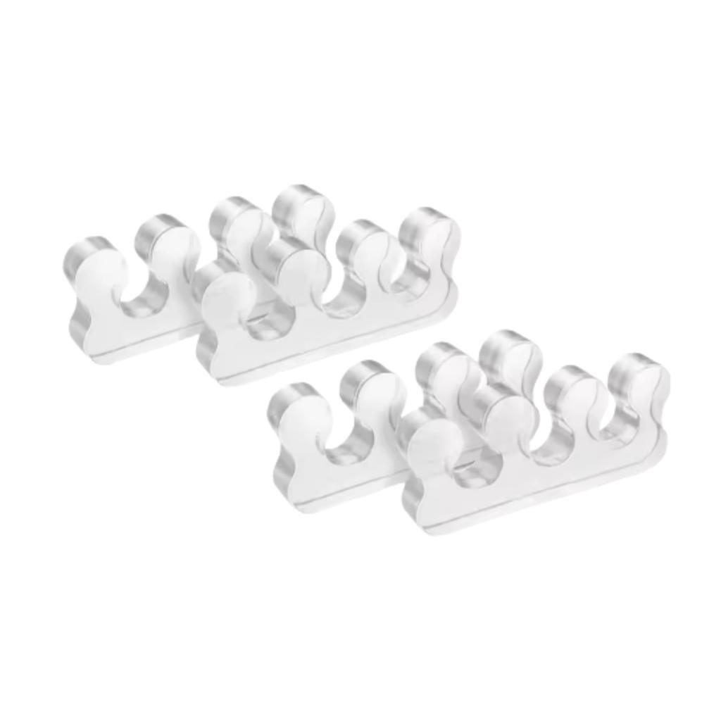 1Pair Three Hole Toe Separator Bunion Corrector Hallux Valgus Fixator Overlapping Toe Orthosis Toe Straightener Tool