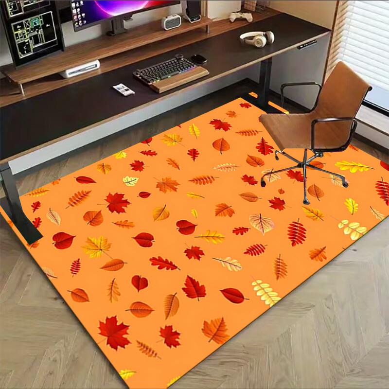 1PC Autumn Leaves Extra Large Non Slip Floor Carpet, Office, Family, Studio Large Area Rug Indoor Rugs, Bold Statement Piece