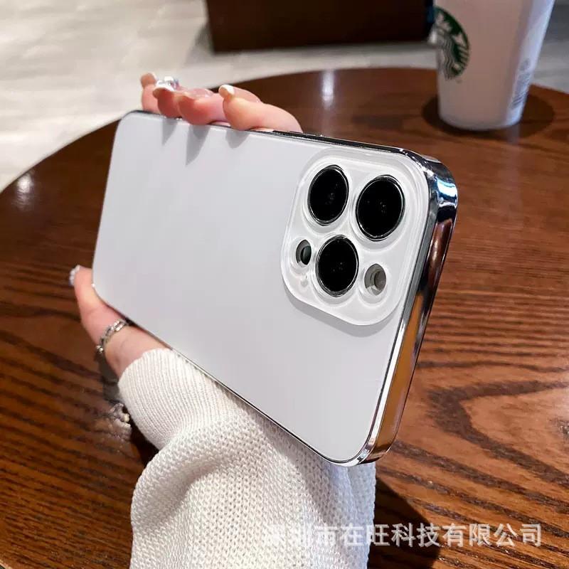 Matte Phone Case IPhone 15 Pro Max 14 13 12 Series Shockproof Anti-fingerprint Protective Cover With Electroplated Lens