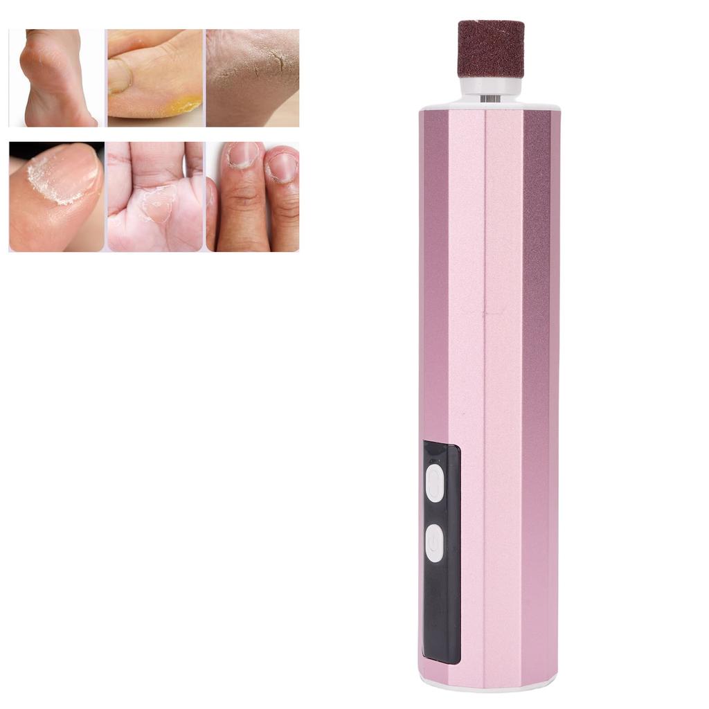 Electric Feet Callus Remover 2 in 1 Aluminum Alloy Electric Foot File Rechargeable Foot Sander for Home Pink