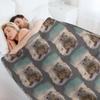 Groundhog with grunge effect - Grunge Groundhog for Groundhog Day Throw Blanket anime Moving halloween Soft Plush Plaid Blankets