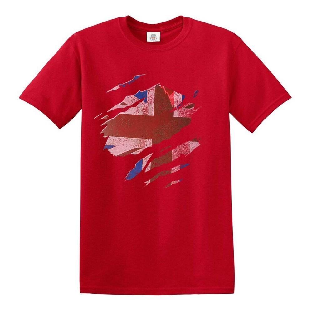 Ripped Union Jack Flag Tshirt Funny T Shirt Country British Retro Fashion Sport