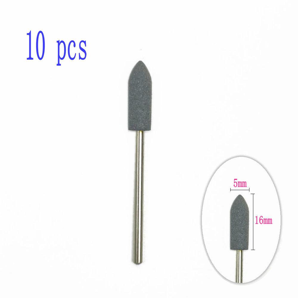 6pcs/10pcs Silicone Rubber Dental Polishing Polisher Grinders Nail Drill Bits for Electric Manicure 2.35mm Shank
