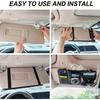 Car Sun Visor Organizer, Eyeglass Holder Multifunctional Sun Visor Storage Bag Suitable for Fashion Glasses, Cards, Car Bill Clip ID Holder