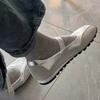 Leather Velcro retro silver ballet single shoes women's new versatile niche Mary Jane shoes spring