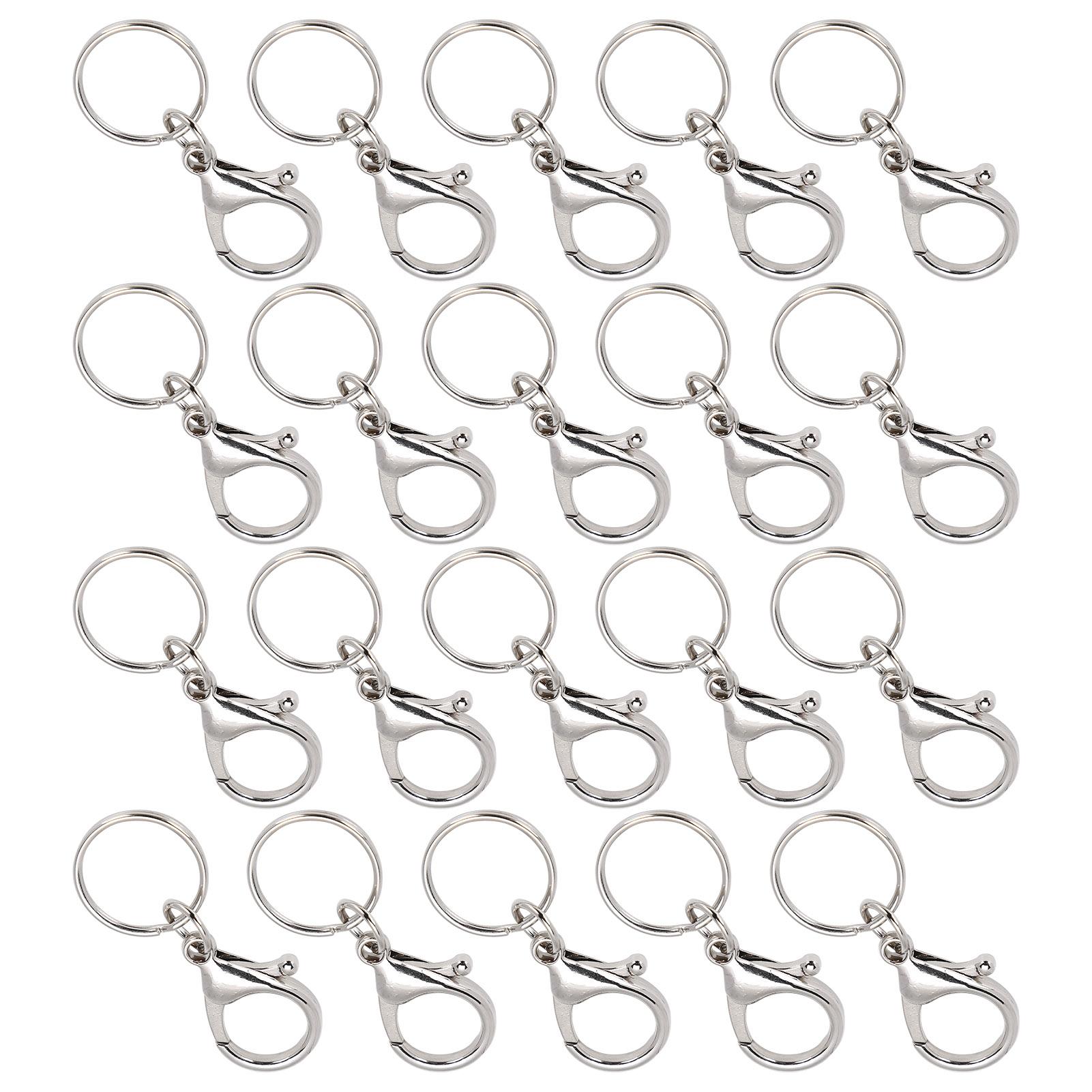 

20 шт. Карабин для ключей, поворотный шнурок, застежка для ключей, кольцо для ключей, фурнитура для DIY, 21x35 мм Большой