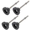 Leveling Feet M8 Workbench Adjustable Non Slip Rubber Base for Furniture Table Chair Shelving Rack Black 4Pcs