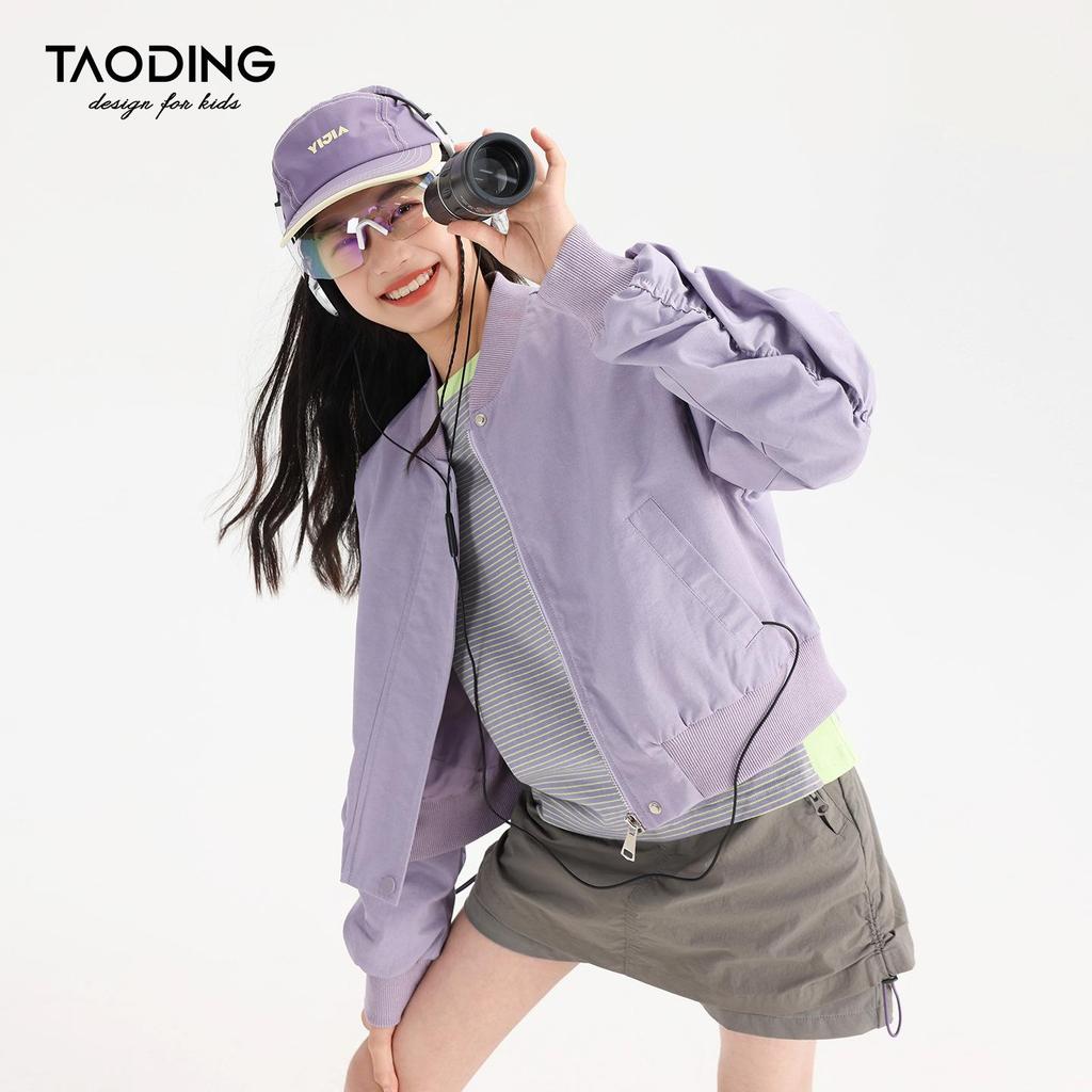 Tao Town Girls' Korean Style Casual Baseballjacka