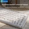 Qianxingzhe V82S Tri-Mode Custom Mechanical Keyboard - White Crystal