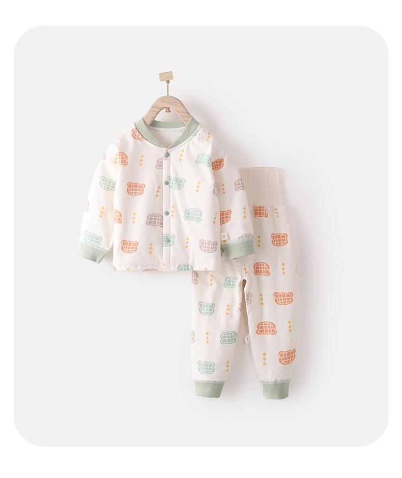 40g Baby Baumwollunterwäsche & Pyjama-Set - Hohe Taille, Bauchschutz, Herbst/Winter Wärme
