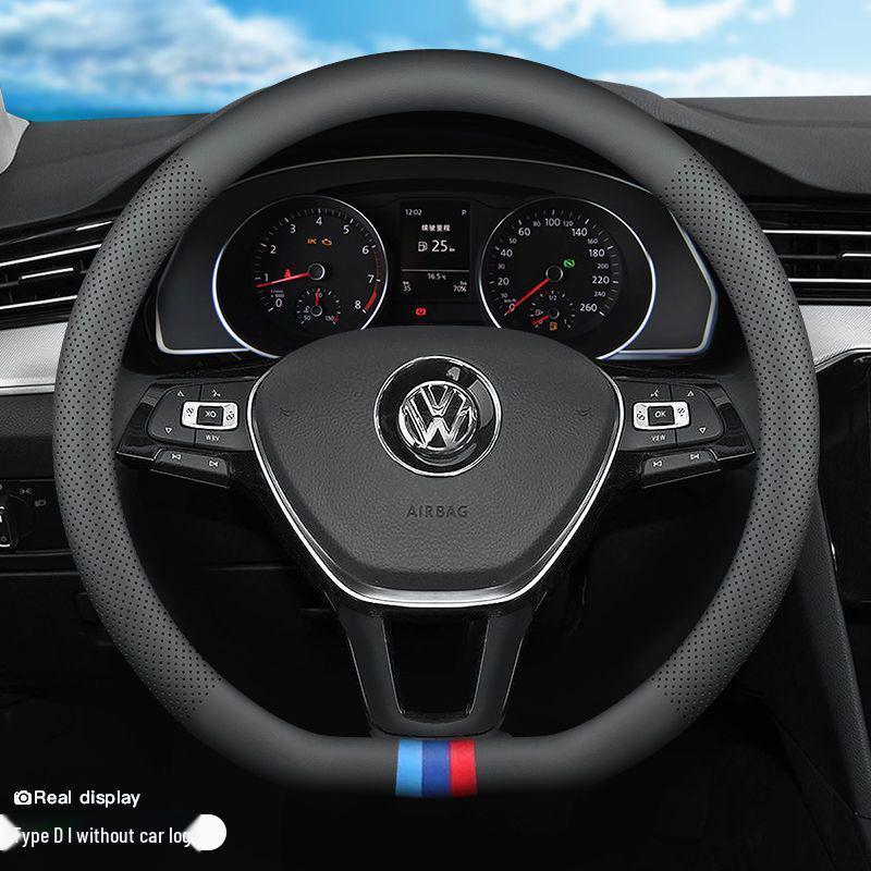 Volkswagen Steering Wheel Cover for Sagitar, Tayron, Passat, Tiguan, Lavida, Bora, Touareg, and Magotan Models.