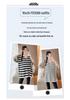 Korean Style Maternity Striped Casual Top - Plus Size, Loose, Slimming, Stylish & Age-Reducing