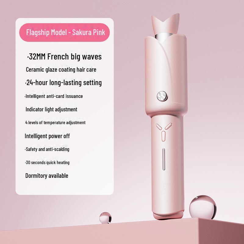 2024 Automatic Wireless 32mm Electric Curling Iron - Large Wave, Non-Damaging Hair Care
