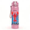 1PC Stylish Striped Lobster 750ml Color Plastic Sports Water Bottle Leakproof Flip Straw Lid Suitable for Sports Office Home Use