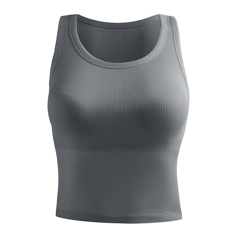 

Женское цельное белье с фиксированной чашкой и сборкой можно носить снаружи Word Back, удобное и универсальное нижнее белье для занятий йогой и спортом L серый