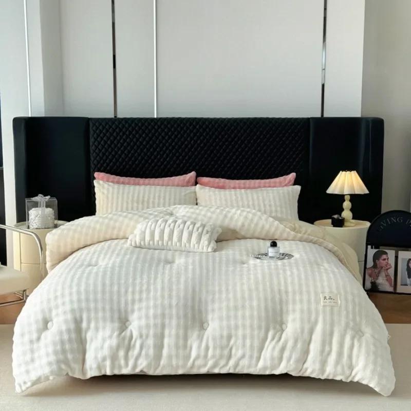 

Плюшевый кролик Молочный плюш Соевый Зимнее одеяло-сердцевина Зимнее одеяло Утолщенное Теплое Коралловое одеяло-сердцевина 150x200cm 2kg