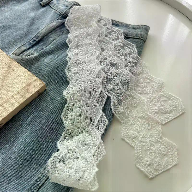 Unique Y2k Long Lace Waistband Floral Bow Lace Waist Belt Thin Tie Up Dress Jeans Belt Lace Ribbon Scarves Hairband