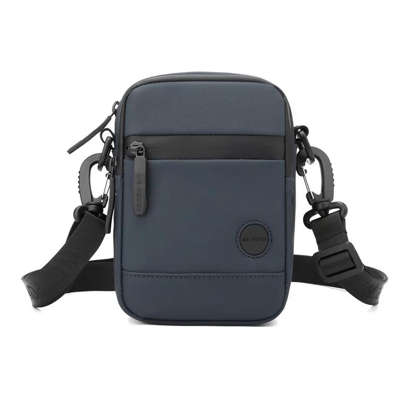 

Outdoor Casual Men Sports Crossbody Bag Luxury Fashion Travel Mini Chest Bag Nylon Fanny Pack USB Headphone Jack