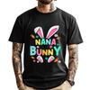 Cute Nana Bunny Bunny Ears Paws Flowers Easter Day Hiphop Streetwear Short Sleeve TShirt Family