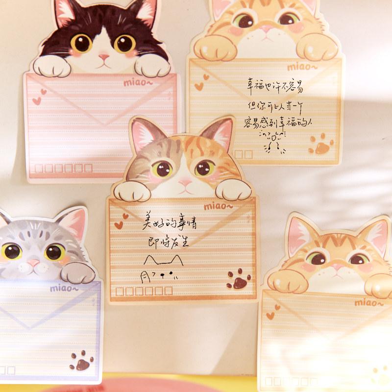 Kawaii Stationery Paw Print Post Office Series Cute Style Handbook Notes Can Be Attached To Students Message Sticky Memo Pad