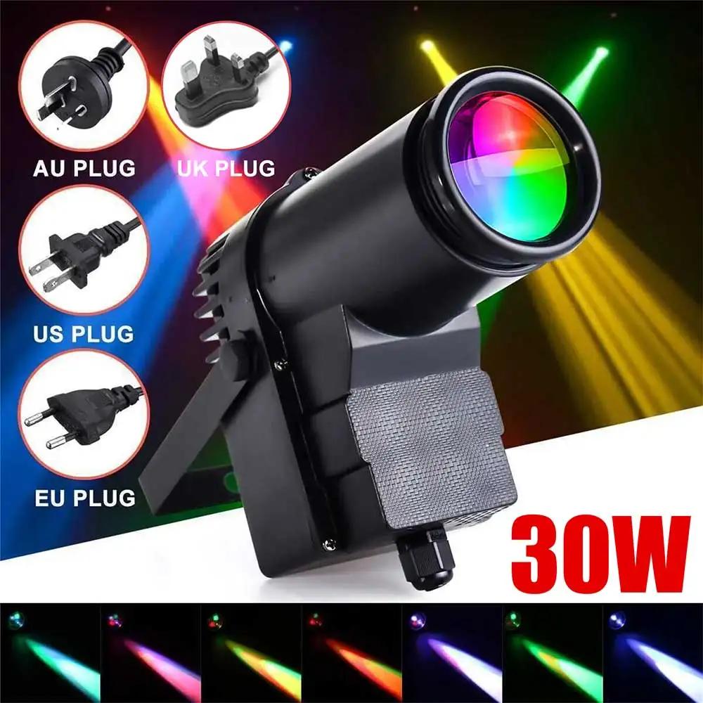 Mini RGBW LED Pinspot Stage Light DMX512 Colorfull Disco Beam for DJ Party KTV Mirror Ball Pin Spotlights
