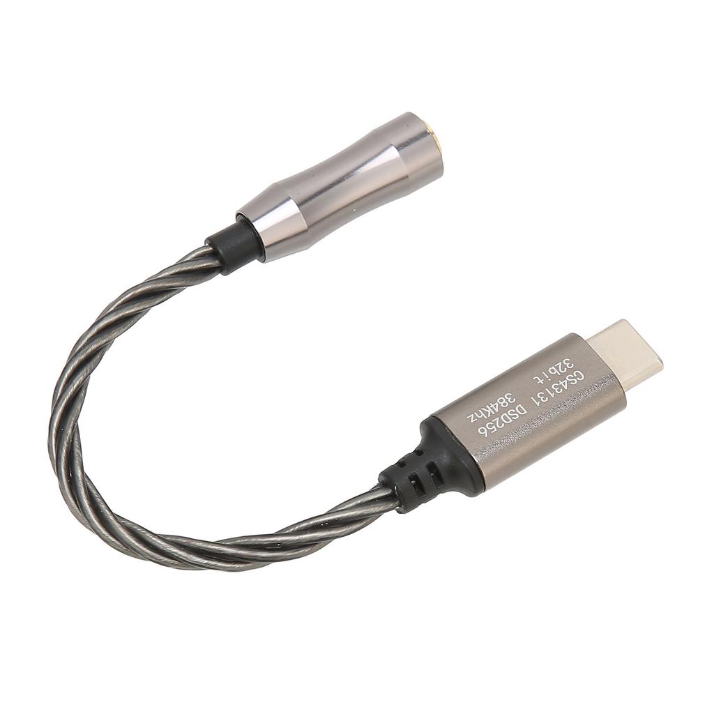 Type C To 3.5mm Headphone Amplifier 15cm 5.9in 120dB Headphone Amplifier for Android PC