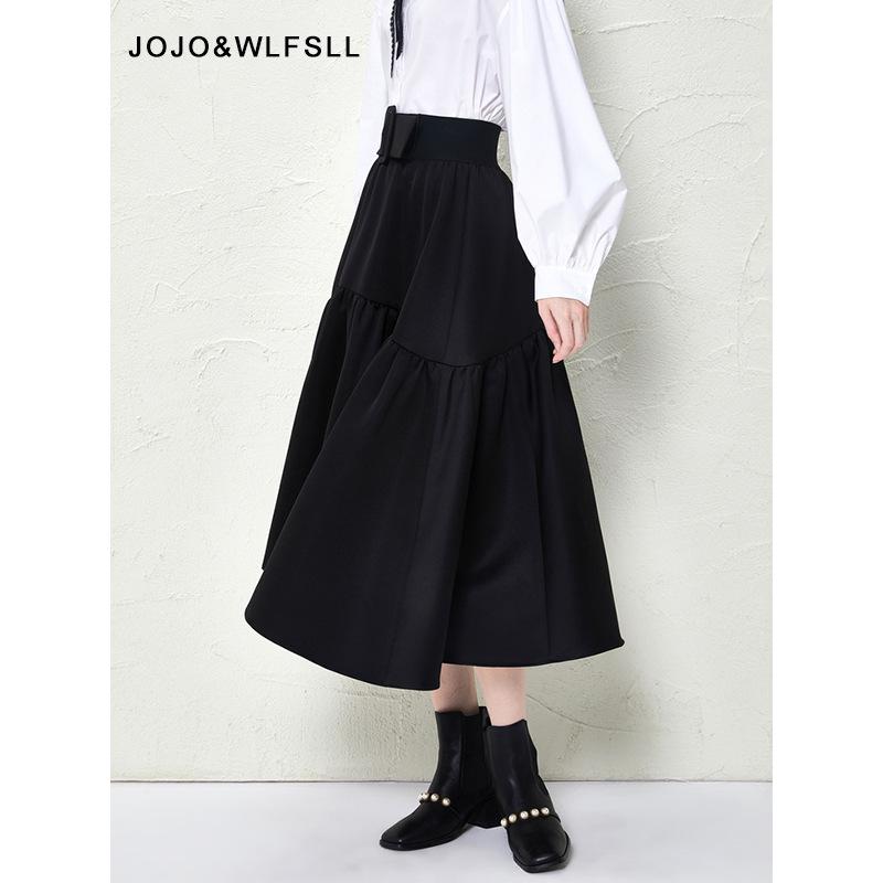 In Stock: Shenzhen Nanyou 2026 Spring Women s High-End Flared Umbrella Skirt Small чёрный