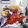 Dragon Ball Goku Pattern Flannel Blanket, High Quality Comfortable for All Seasons, Home Decor, Warmth and Comfort, Perfect for Gifts.
