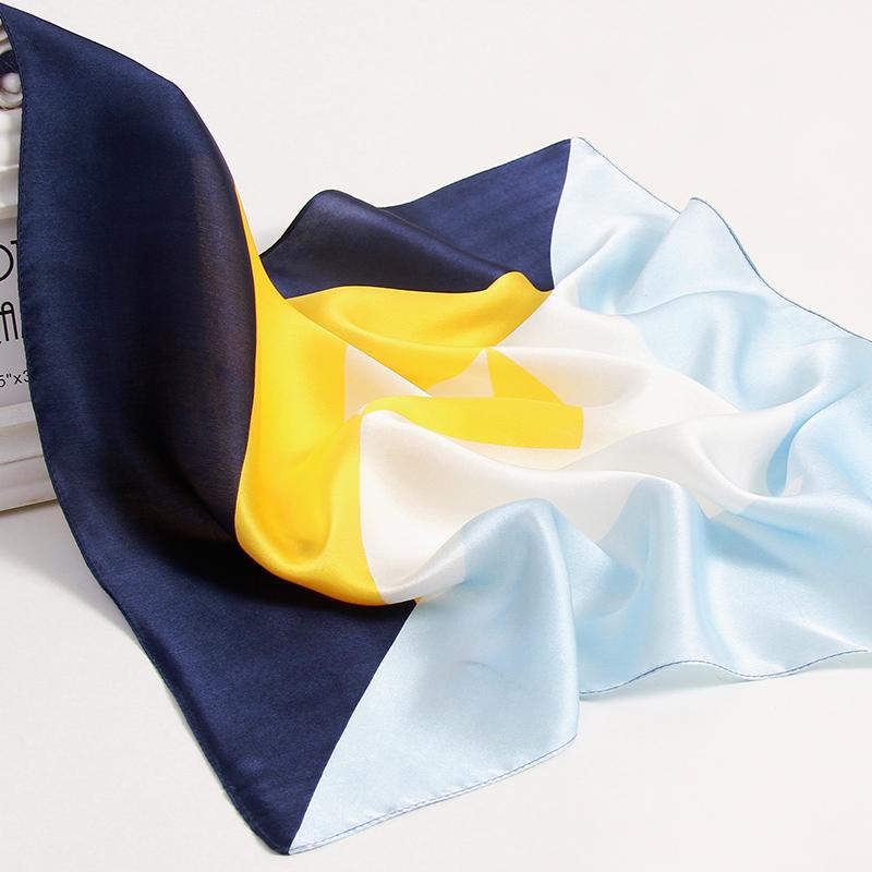 Yto Scarf Women's 100% Natural Silk Square Scarf Real Silk Neckerchief Bandana Kerchief Silk Hairscarf Neck Scarf For 53X53cm 53Cm