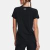 Under Armour Letter Round Neck Pullover Short Sleeve T-Shirt Women T-Shirt Black 1372682-001