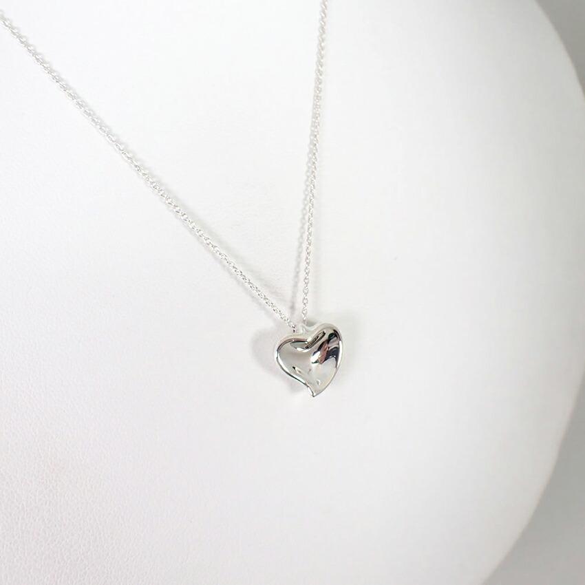 Pre-owned Tiffany 925 Full Heart Pendant Necklace J56-8
