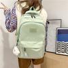 New Simple Solid Color Schoolbag Simple High School Student Junior High School Student Backpack Large Capacity Computer Backpack