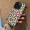 Bow and leopard print Apple iPhone 18/16 case, new style, trendy design (13/12).
