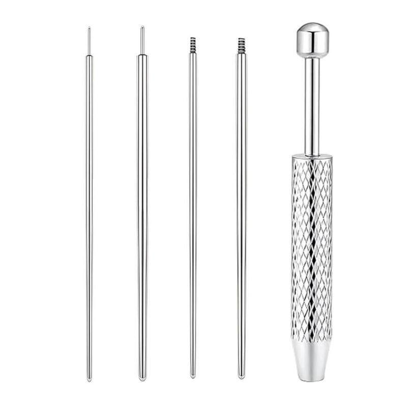 Set di Pinze Strumenti per Piercing Gioielli per il Corpo in Acciaio Inossidabile per Anelli per Orecchio Naso Labbra con Perni a Vite e Senza Filettatura