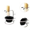 3 in Shaving Brush Set Metal Rack Ergonomic Portable Bathroom with Bowl and Stand Kit for